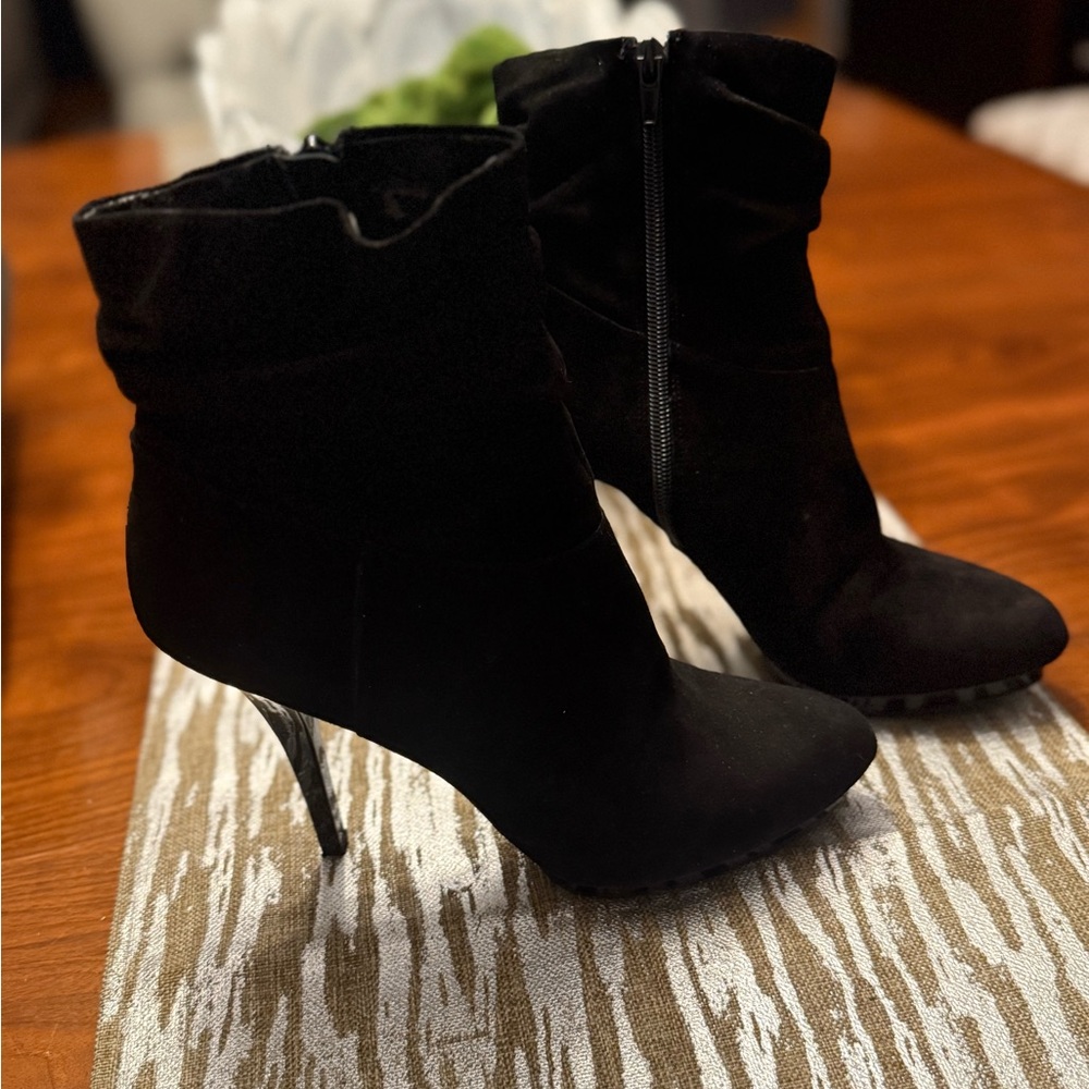 INC International Concepts Black Ankle Boots